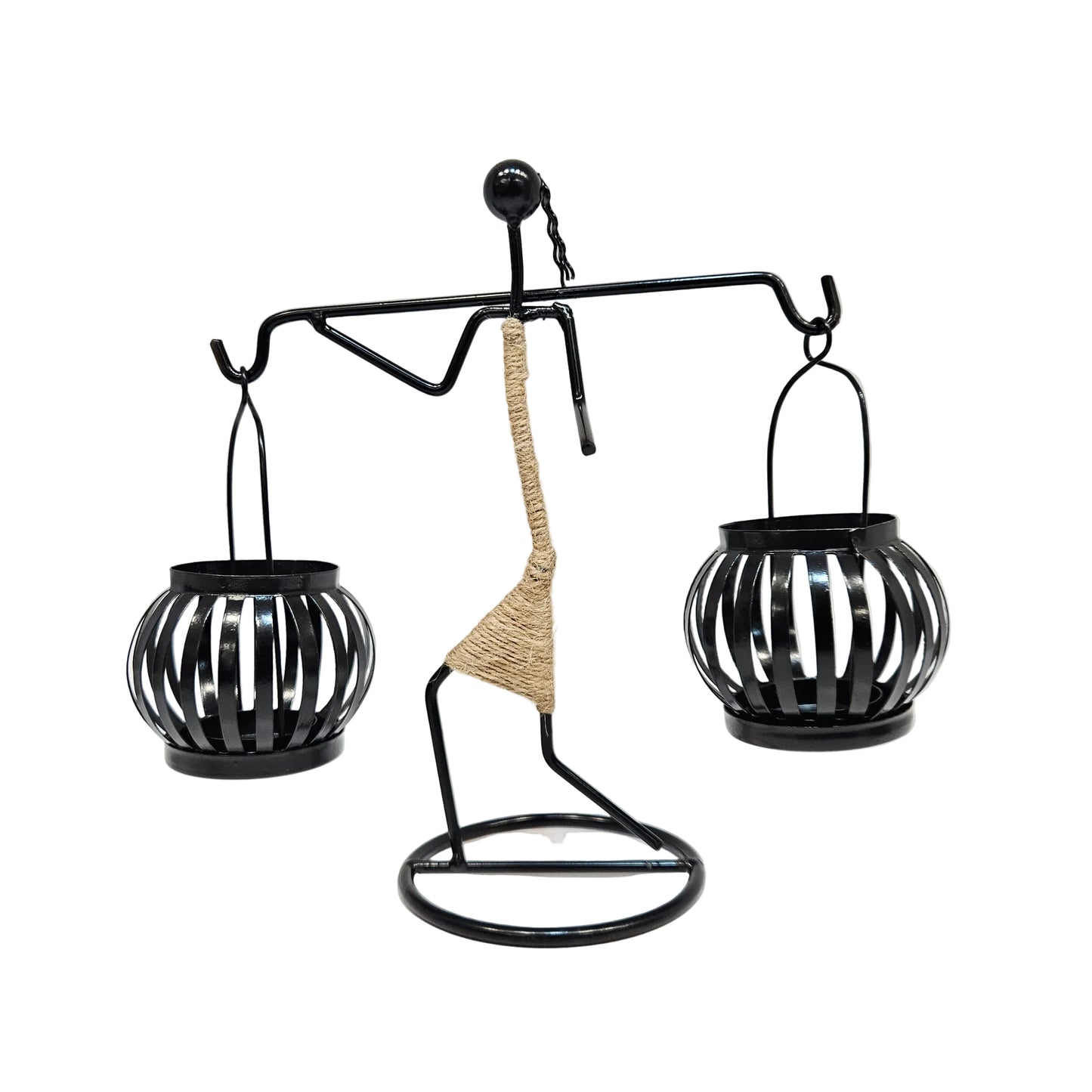 Iron Art Candle Holder Creative Abstract Character Sculpture Candlestick Decorative Modern Metal Candle Stand Table Centerpiece for Wedding Home Decor