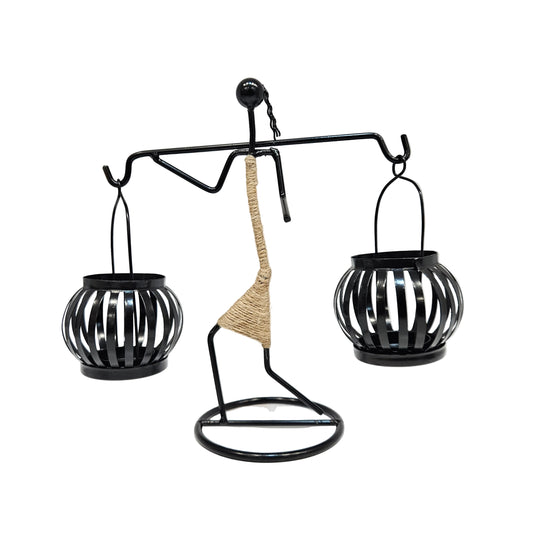 Iron Art Candle Holder Creative Abstract Character Sculpture Candlestick Decorative Modern Metal Candle Stand Table Centerpiece for Wedding Home Decor