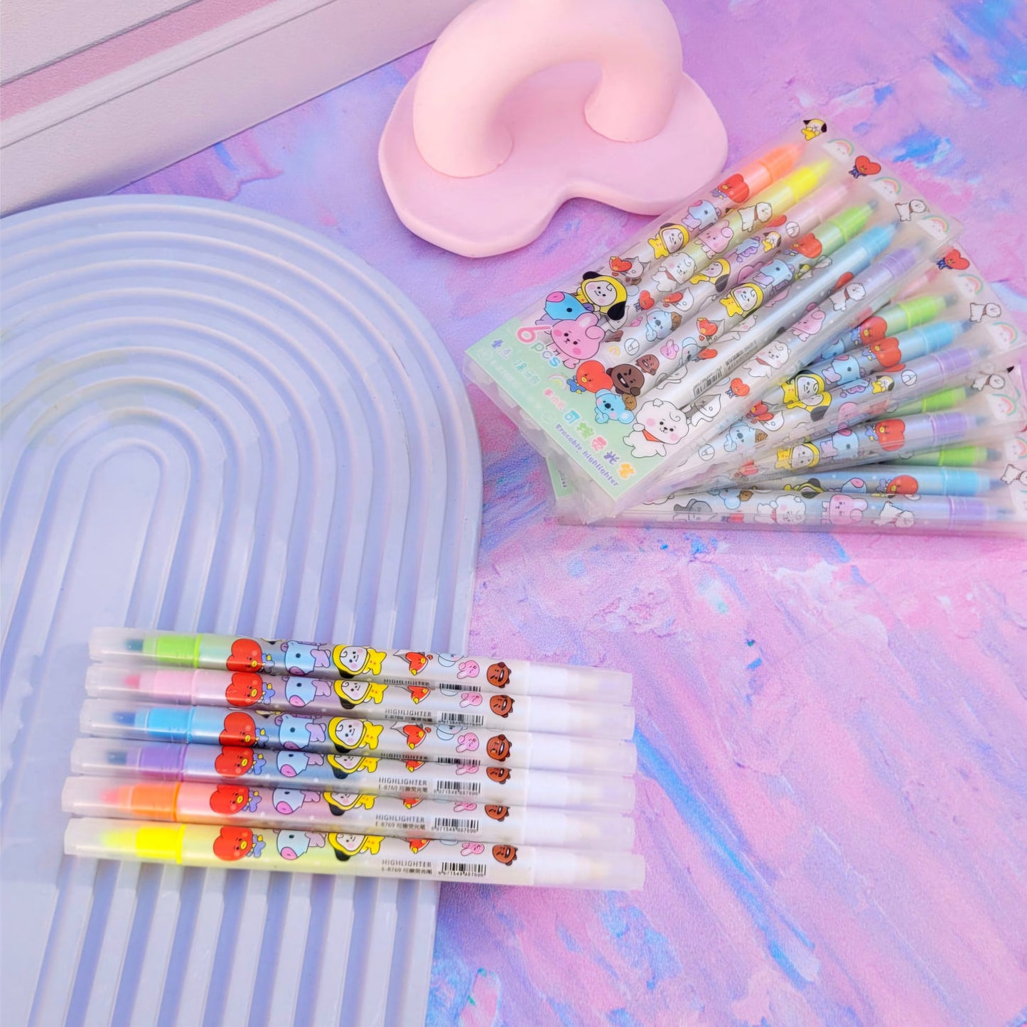 Fluorescent pen highlighter water colors set for kids