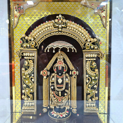 Lord Venkateswara tirupati Balaji 24 carat Gold Plated Cabin Idol for Pooja Room & Home Decor