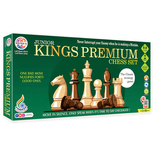 RATNA'S Strategy Game Junior Kings Premium Chess Board Set for Kids with Logical and Strong Mind to Enhance Their Logical Thinking and Concentration