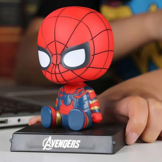 Super Hero Spiderman Action Figure Limited Edition, Marvel Comics Character|Avenger Spiderman Bobblehead with Mobile Holder for Car Dashboard