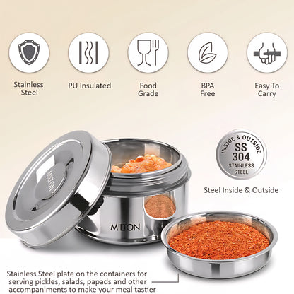 Milton Steel Snack medium high Gloss Steel