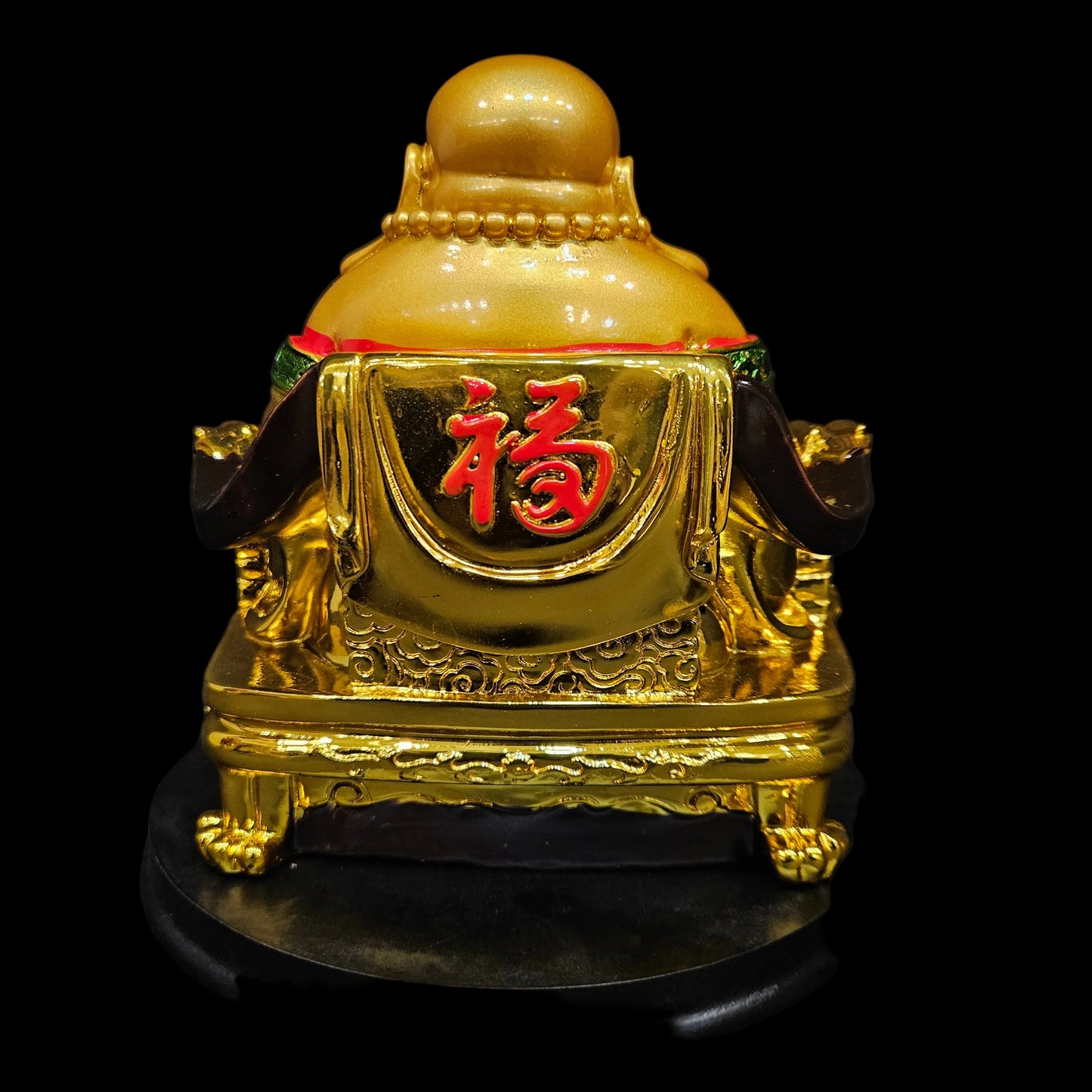 Golden Feng Shui Laughing Buddha Statue Sitting Statue Showpiece Figurine