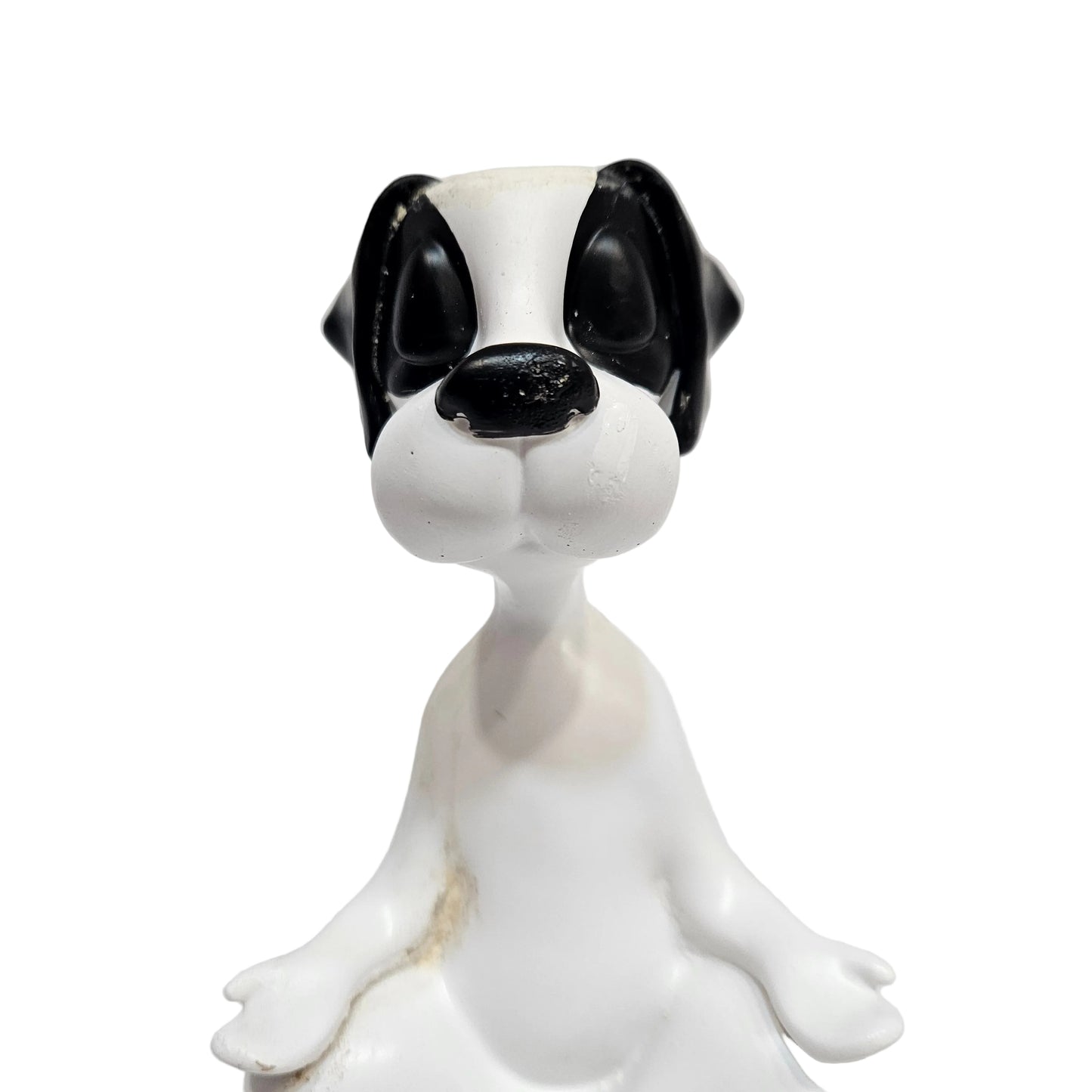 Meditating Buddha Dog Statue,Resin Yoga Dog Figurine, Cute Funny Zen Animal Tabletop Decor for Home and Garden, Tranquility and Peacefulness for Your Fairy Garden