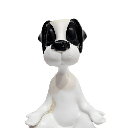 Meditating Buddha Dog Statue,Resin Yoga Dog Figurine, Cute Funny Zen Animal Tabletop Decor for Home and Garden, Tranquility and Peacefulness for Your Fairy Garden
