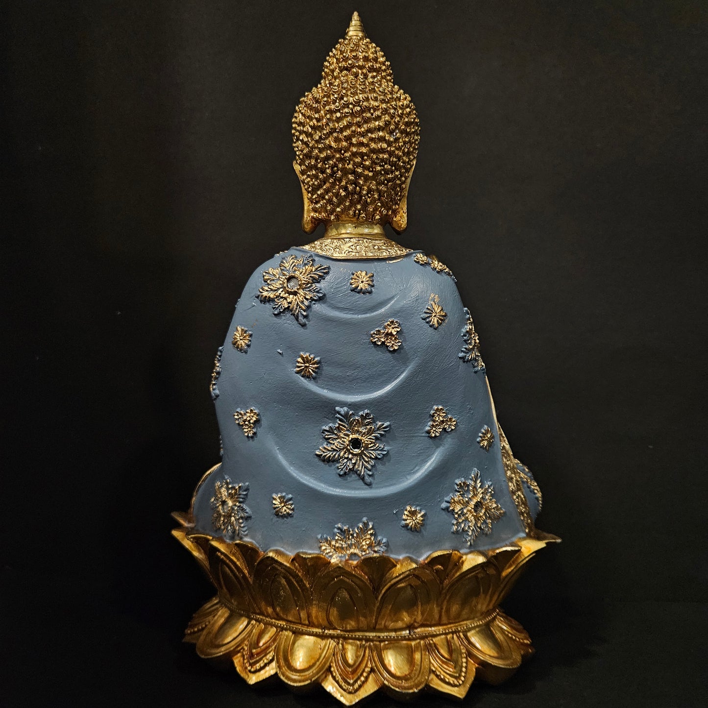 Lord Buddha with attractive stones designe sitting on lotus for home & Pooja room decor