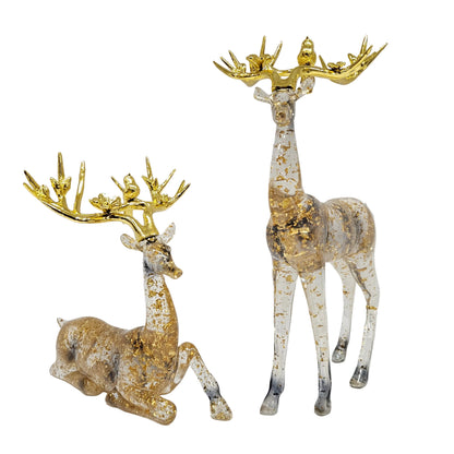 Couple Deer Statues Reindeer Figurines Ornament for Wedding Shelf Party|Home & Garden | Home Decor | Figurines