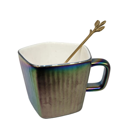 My Cup Optimal Design simple fashion Ceramic cup with Tray & spoon