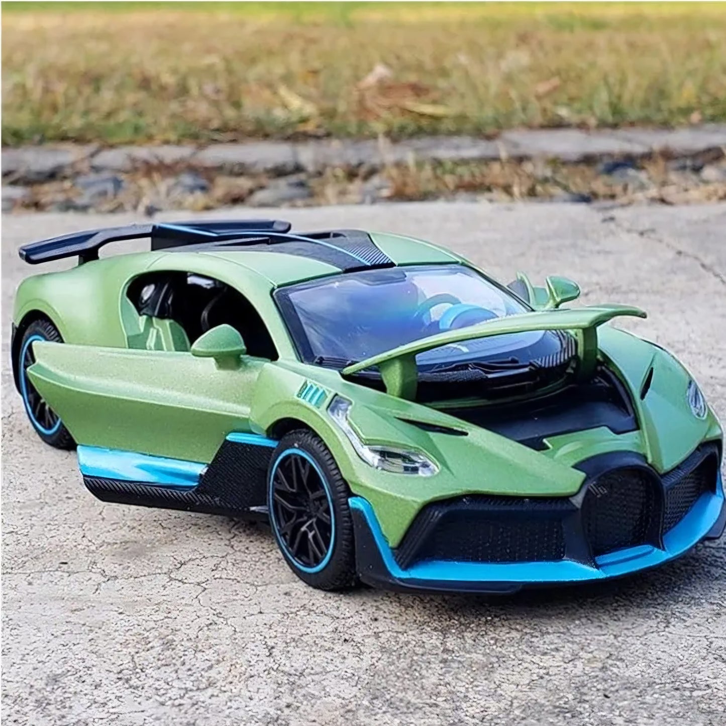 Bugatti die cast Metal car 1:32 Scale Model with Light & Music(Engine Sound) for Kids and Adults Open Hood