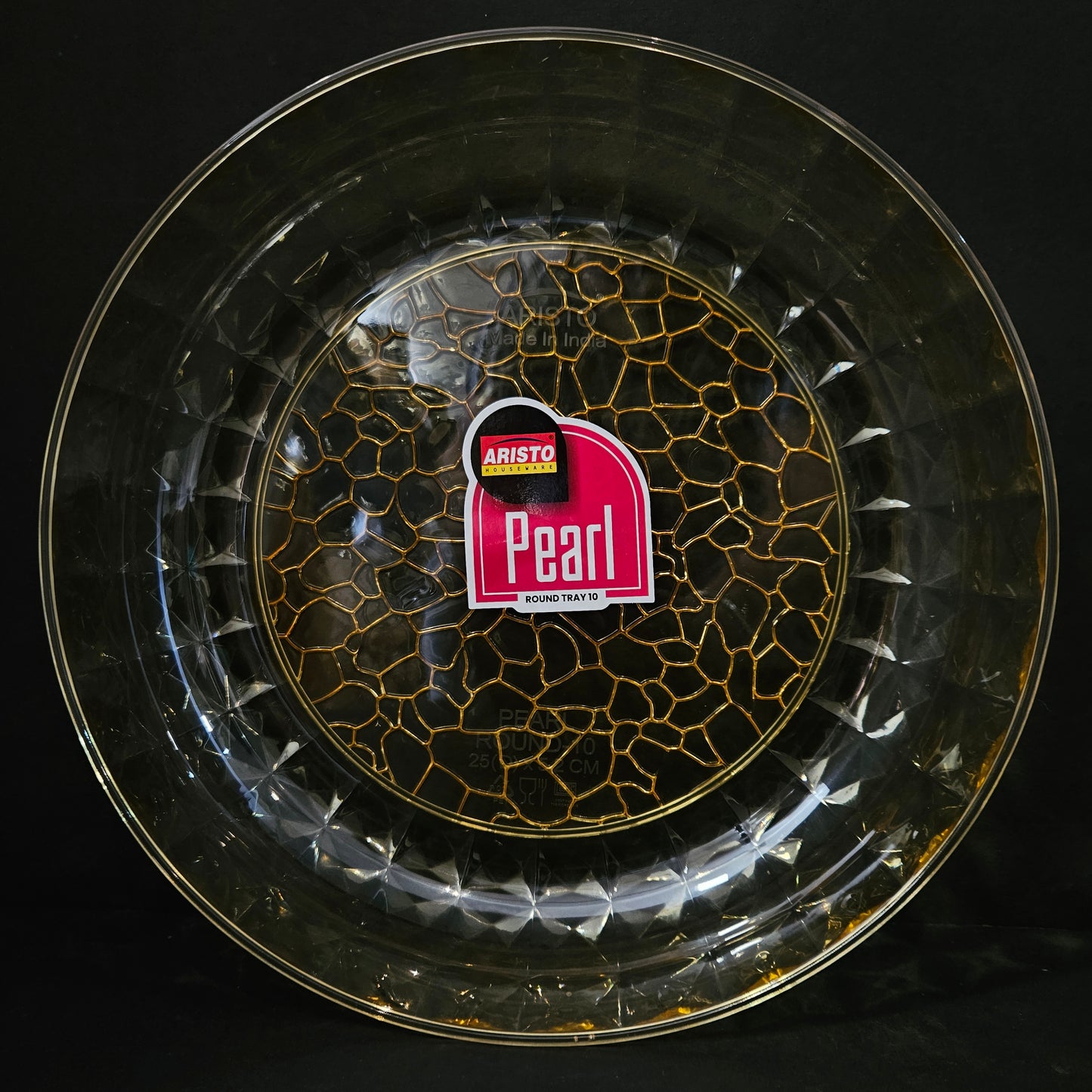 Aristo Houseware Pearl Round transparent tray perfect for Return gifting purpose