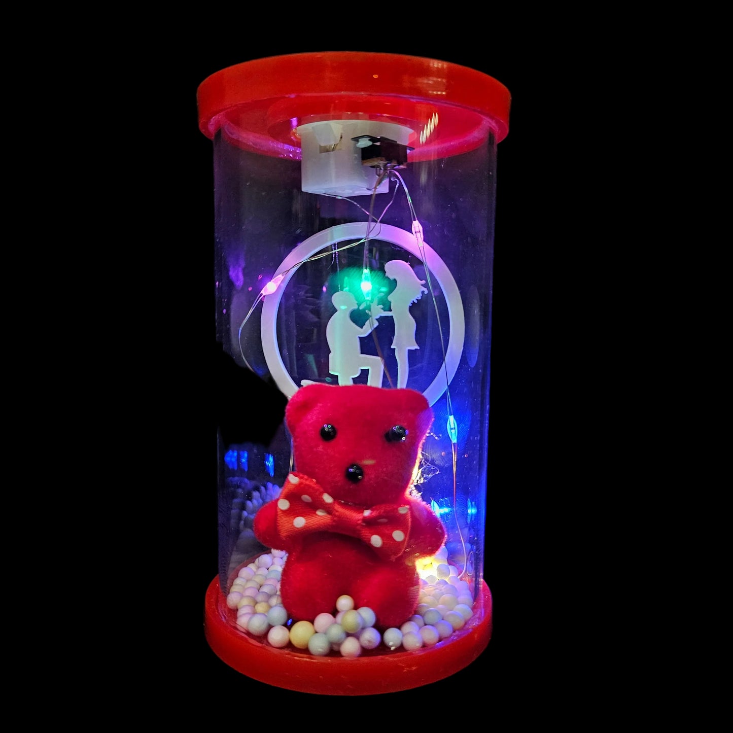 Panda best wishes lighting in a glass capsule perfect for couple gifting