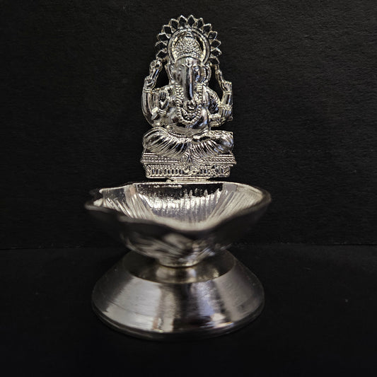 Lord Ganesha shank diya perfect stand  for your Pooja room