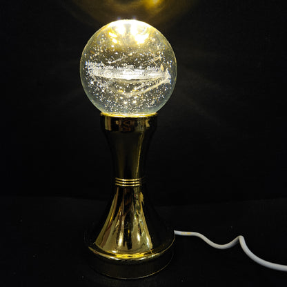 Crystal with Golden Stand for Positive and Prosperity for Home,Table & Office Decor