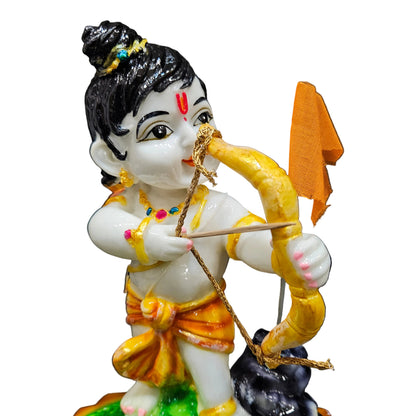 Shree Ram Murti Playing with Bow and Arrow | Lord Rama Idol | Shri Ram Statue for Home Temple Pooja Mandir Office| Showpiece Gift for Diwali Housewarming Ram Navami Dussehra