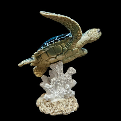 Sea Turtle Statue Garden Decor, Tabletop Display Sea Turtle Sculpture