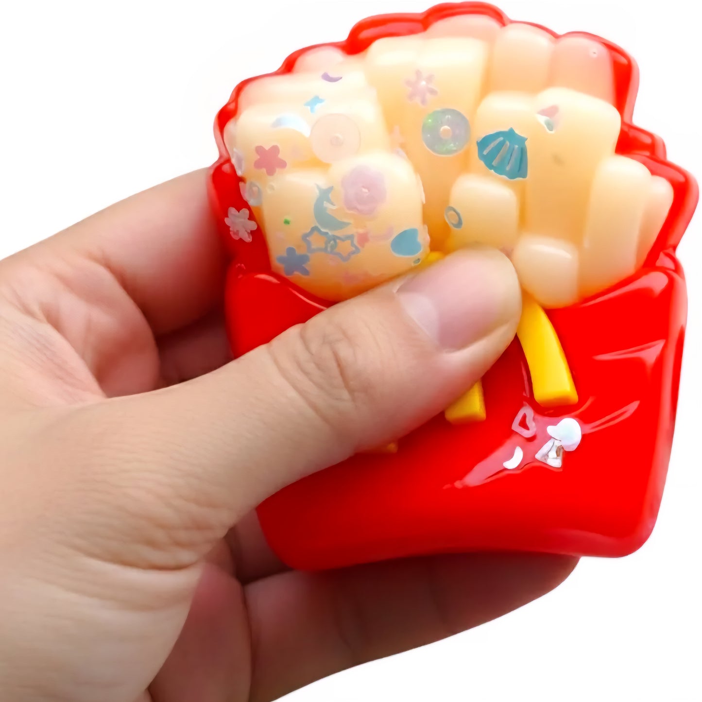 Cute Plushy Squishy Toy – Soft Slow Rising Stress Relief Squeeze Toy, MC-Donald's Fries Character Collectible for Kids