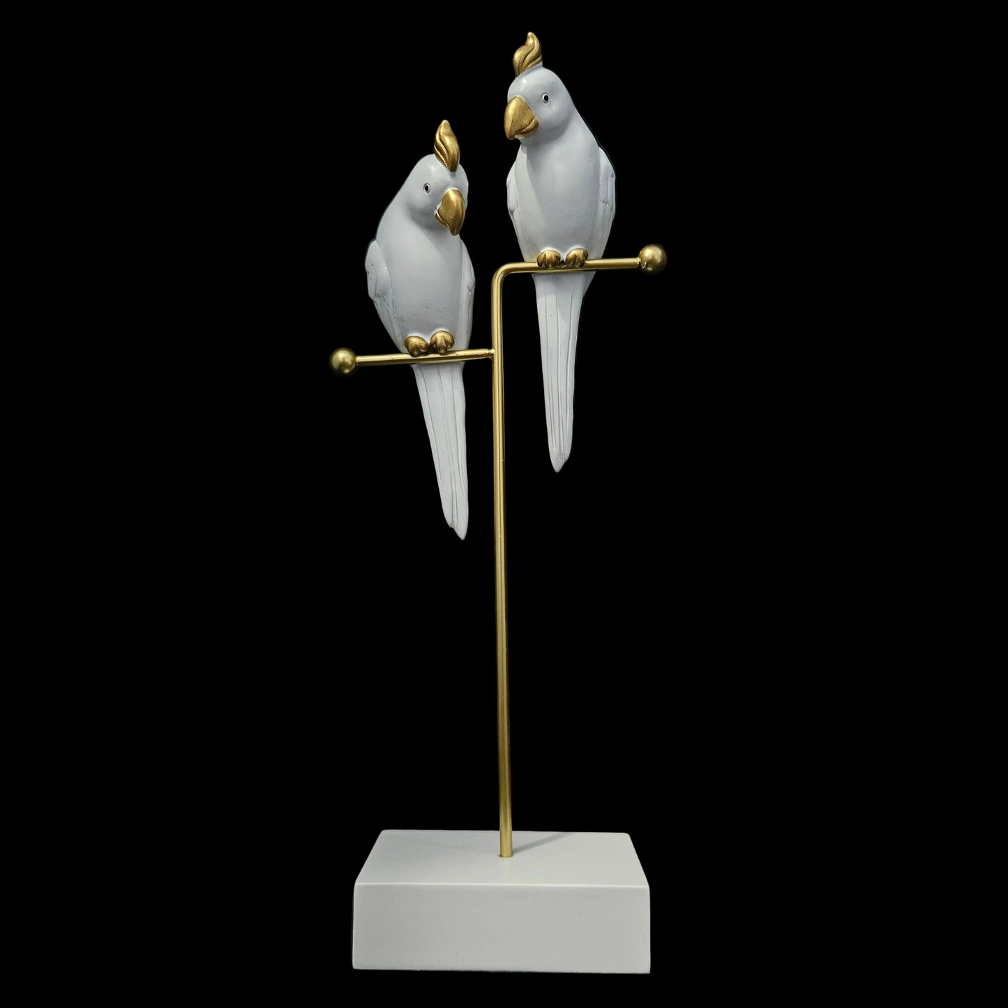 Parrot Ara on Golden Perch Souvenir Handmade Sculpture Decor - Small Figurine for Home Decor Bird Statues - Collectible Figurines