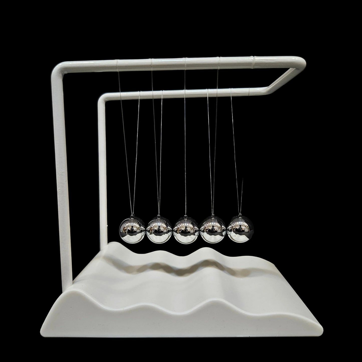 Newton's Cradle Balance Balls Physics Gadget for Bedroom Desktop Living Room White | Home & Garden