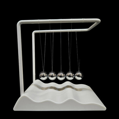 Newton's Cradle Balance Balls Physics Gadget for Bedroom Desktop Living Room White | Home & Garden