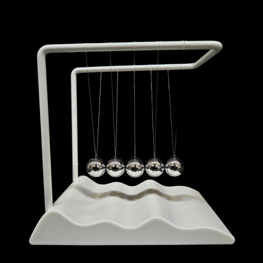 Newton's Cradle Balance Balls Physics Gadget for Bedroom Desktop Living Room White | Home & Garden