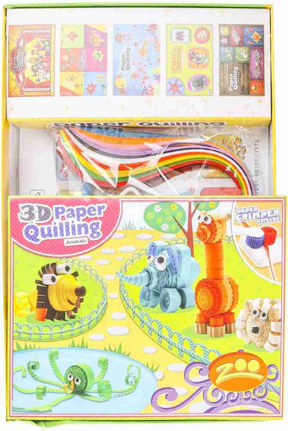 3D paper Quilling animals paper crimper inside paper craft kit set for kids