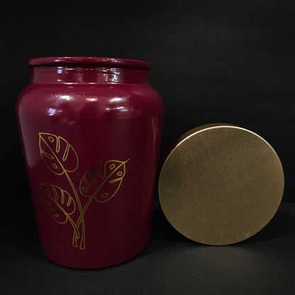 Rain drop Artislic jar with floweral design glass storage jar for multi purpose usage