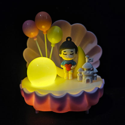 Sea shell Shaped lighting Showpiece Figurine for couple gifting