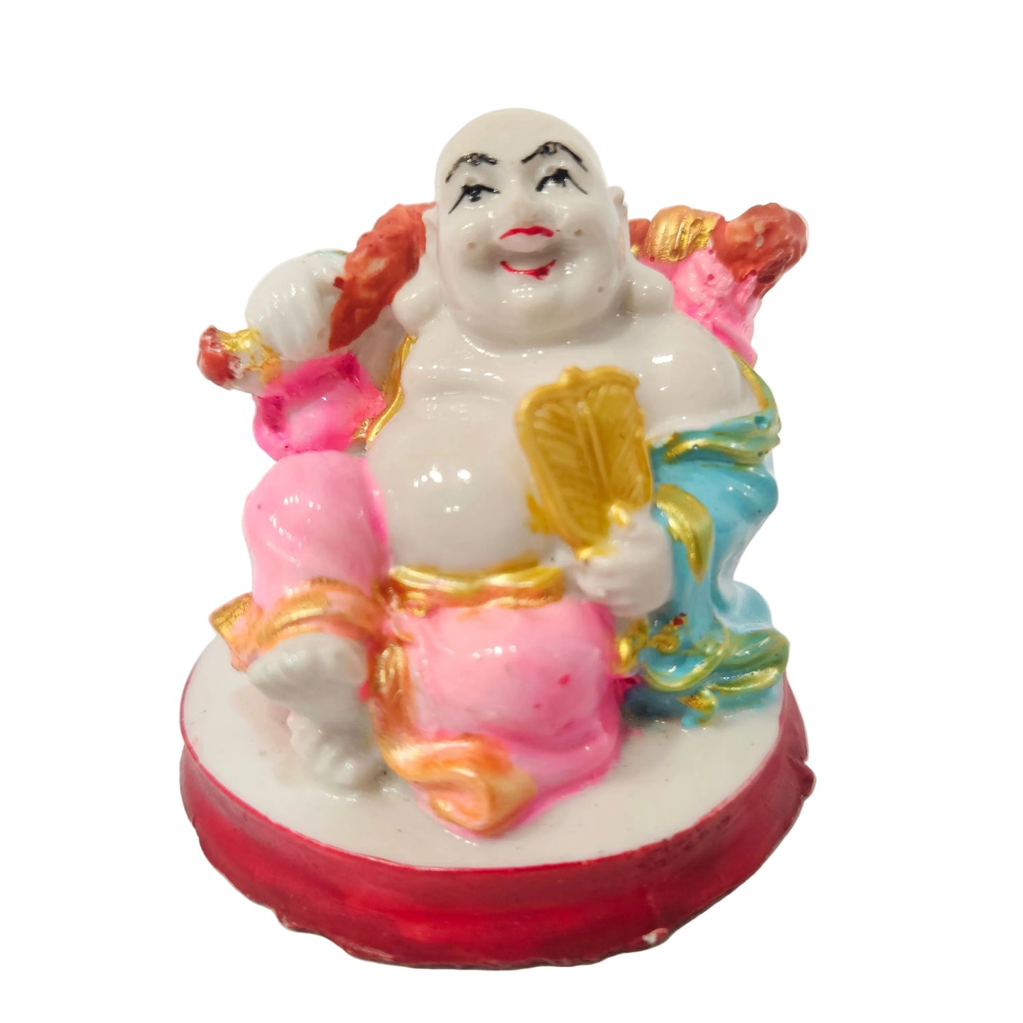 Laughing Buddha Marble dust Statue Decorative desktop Showpiece for car Dashboard