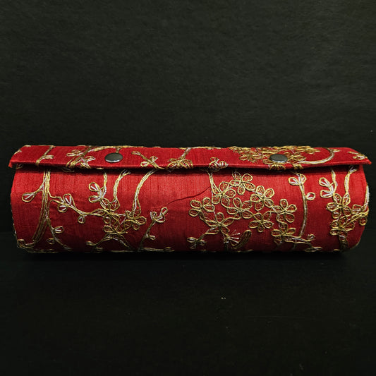 Women's Bangle Organizer Box, with Golden Zari Embroidered easily portable to everywhere for women's