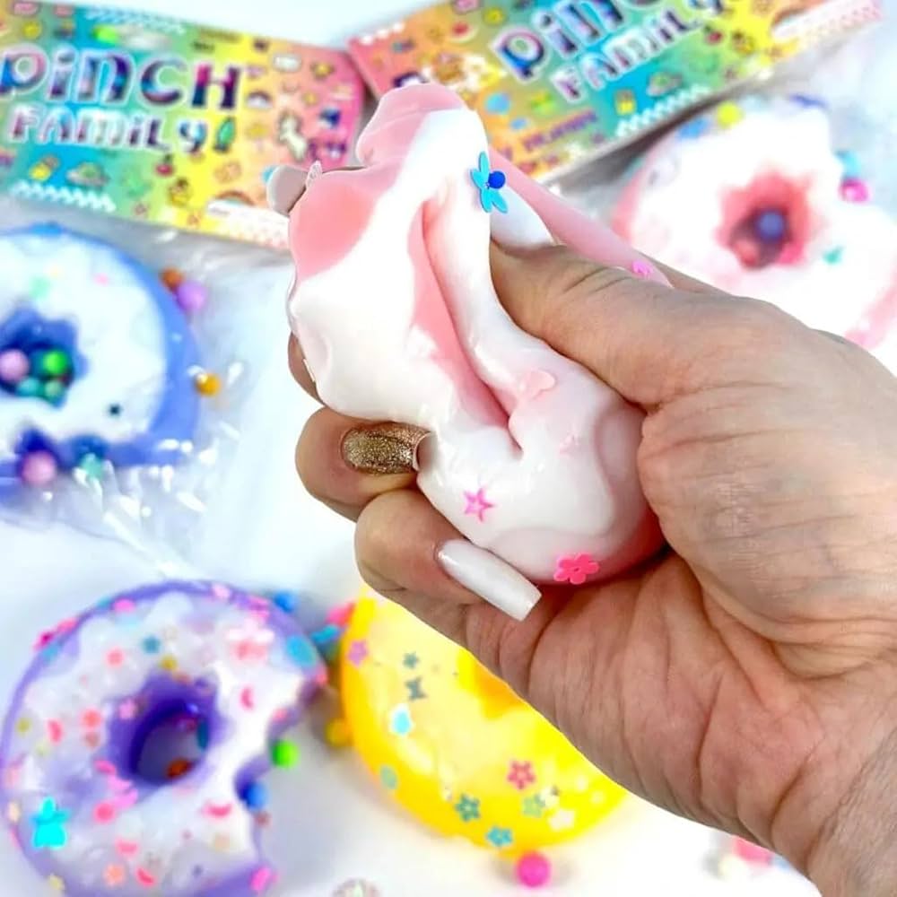Cute Plushy Squishy Toy – Soft Slow Rising Stress Relief Squeeze Toy, Biten Donut Collectible for Kids