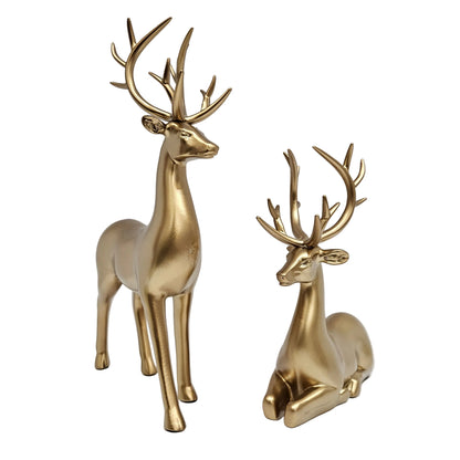 Reindeer Statue Ornaments Modern Deer Statue for Desktop Bookshelf Farmhouse Gold|Home & Garden | Home Decor| Figurines Reindeer Figurines