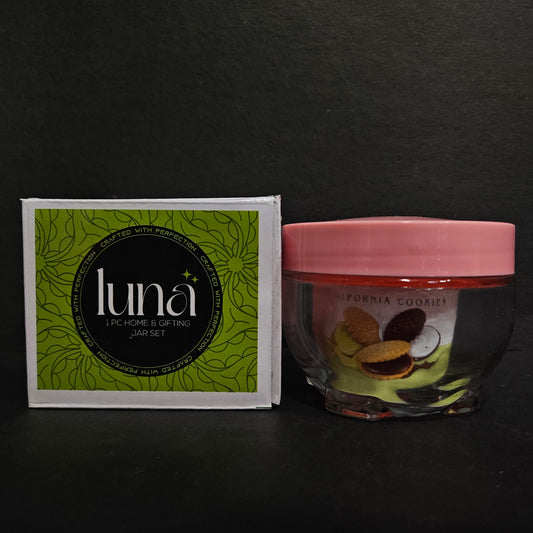Luna Crafted with perfection storage glass jar for Return gifts