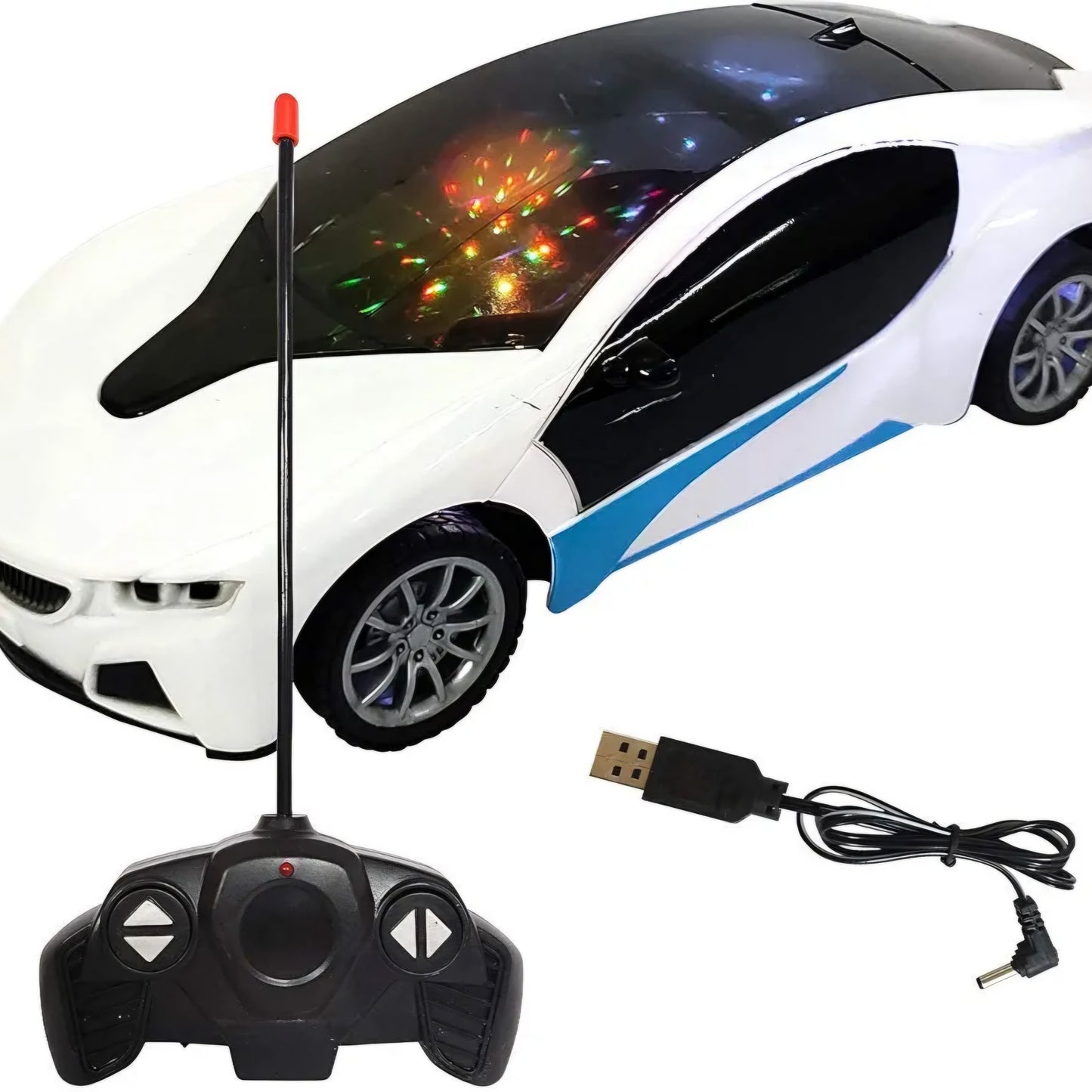 Remote Control Chargeable 3D Famous Car with Flashing Light, Radio Control Race car for Kids for 3-12 Year Old Boy Birthday Remote Control Car Rechargeable