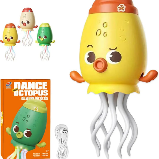 Dancing Octopus cool Twisting,lying down walking,Automatic obstacle avoidance & Dynamic sound & Light Effects for Kids