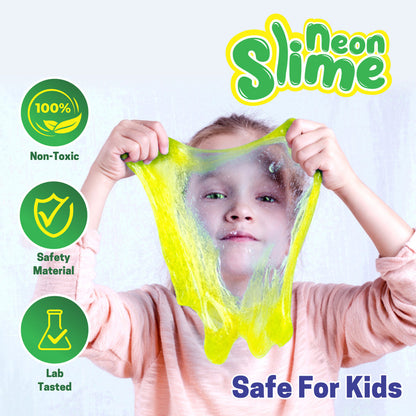 Neon Slime Kit Soft Non Toxic For Boy Girl 5+ Age