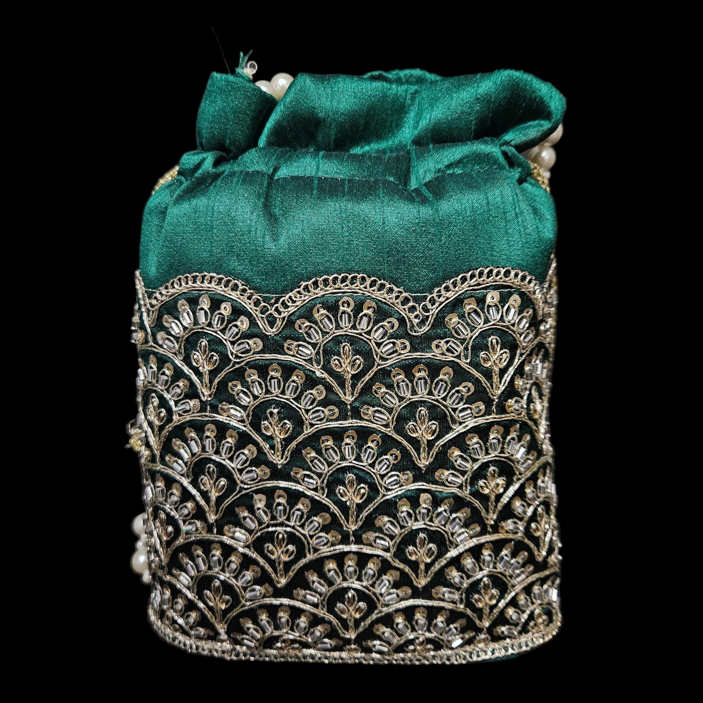 Handmade Embroidered Beaded designer potil bag for Women & Girls