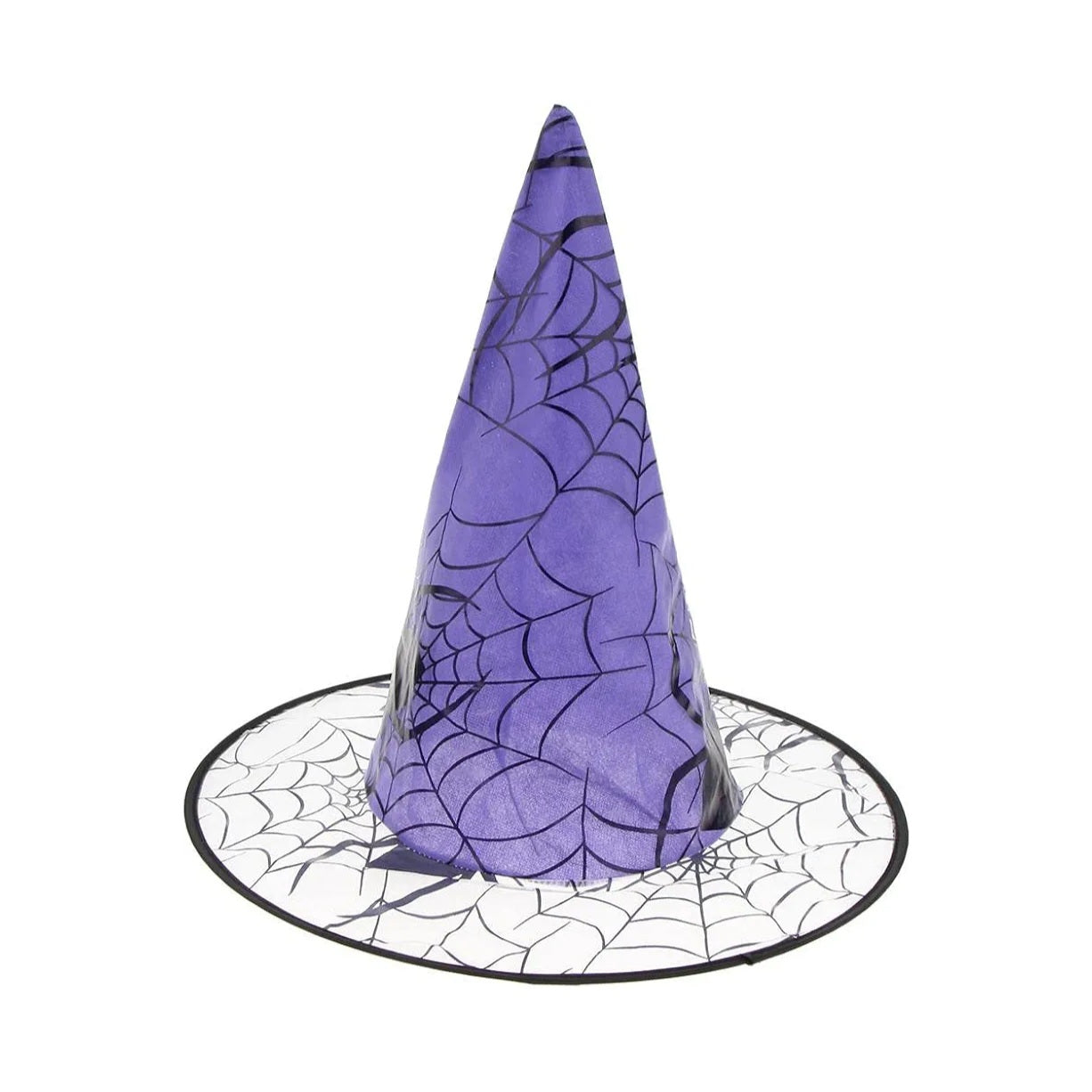 Spiders with webs printed Halloween Hat for Kids (Purple)