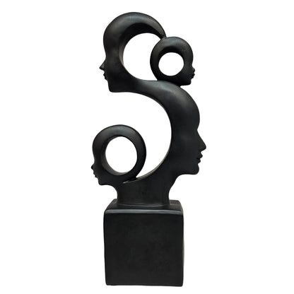 Marble Dust Polyresin modern designer cute family Sculpture Showpiece Figurine