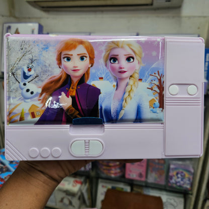 Cartoon Characters themed Jumbo Pencil Box Multifunction Double Sided Geometry Box for Birthday Geometry Box