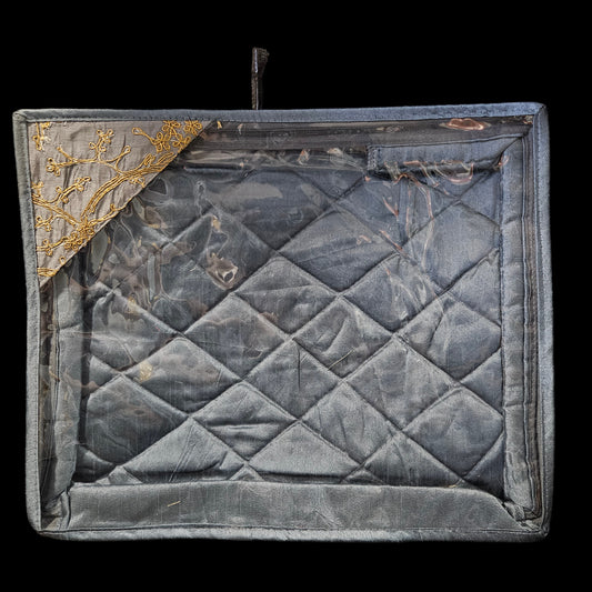 Classy embroidery Designer Transparent Zipper Saree storage bag