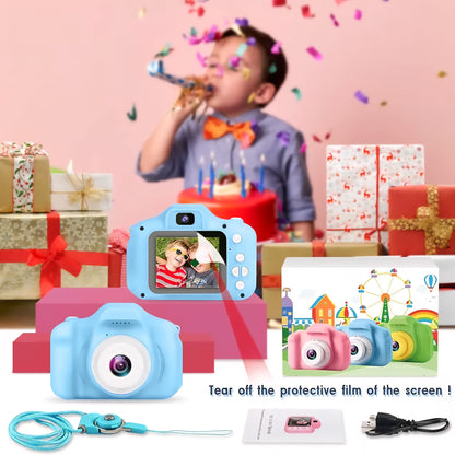 Kids Digital Camera, 2.0 Inch Screen, 3MP HD Lens, 1080P Video Recording