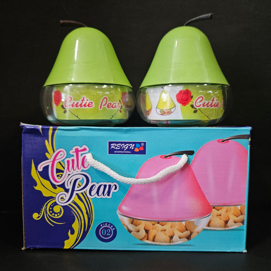Cute pear 2 piece set Dry Fruits Storage container for Return gifting purpose