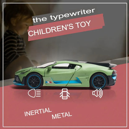 Bugatti die cast Metal car 1:32 Scale Model with Light & Music(Engine Sound) for Kids and Adults Open Hood