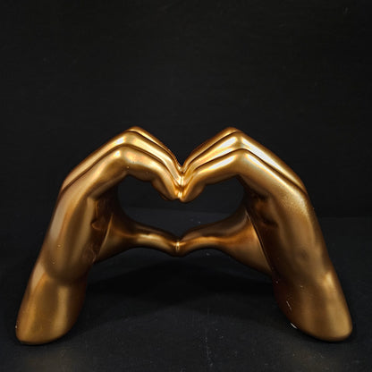 Heart Hands Sculpture Home Decor Valentine's Day for Cabinet Wedding Bedroom Figurines