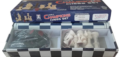 World Champions Chess Set. It is a complete chess set .Big, heavy, solid chess pieces
Velvet-based chessmen with a universal pattern.
