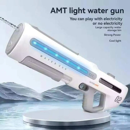 Lumo Electric Long Range High Air Pressure Spray Holi Water Gun Toy for Boys & Girls, Rechargeable Pichkari Water Guns for Kids