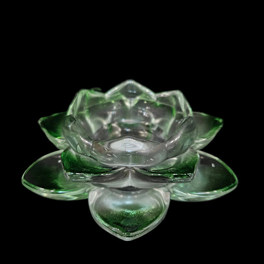 Crystal Glass Lotus Candle Holders Home Decor Items Feng Shui Items for Home
