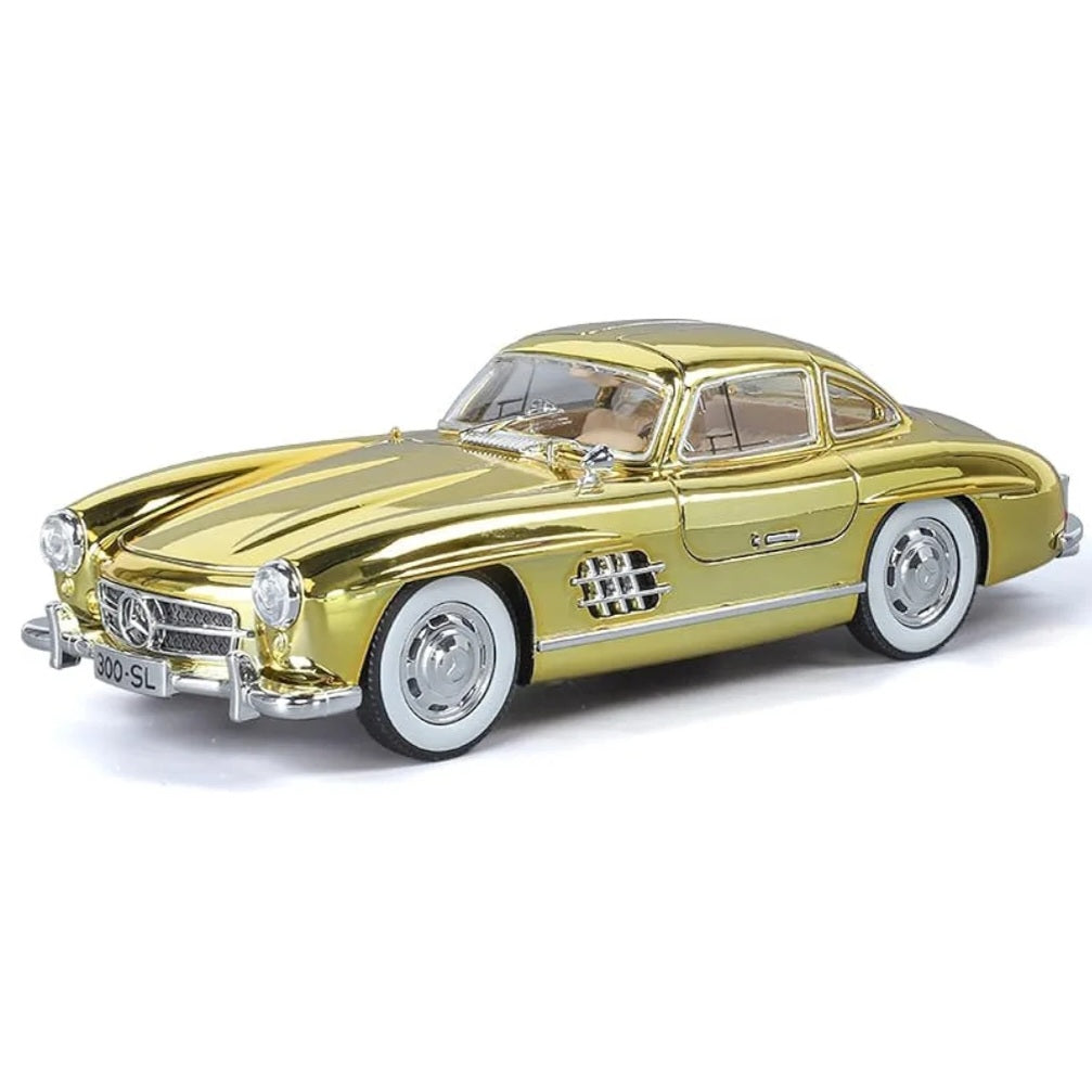 Mercedes-Benz 300SL 1936 Vintage Classic Car Alloy Car Model Sound and Light Pull Back Toy Car