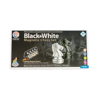 RATNA'S Black & White Magnetic Chess Set for All Ages